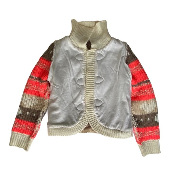 Design by Max Moretti Faux Fur Knit Girl’s Jacket Size 6 Cream - Picture 5 of 8